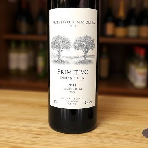Bottiglia di vino Primitivo di Manduria