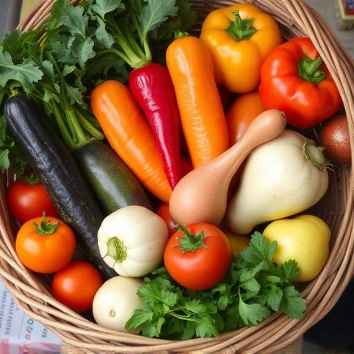 Cesto di verdure fresche di stagione dalla Puglia