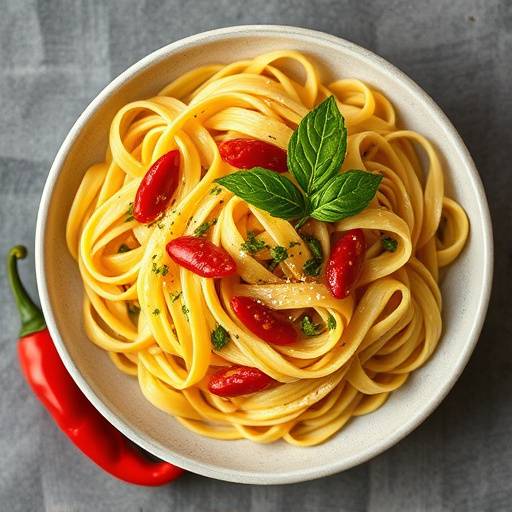 Fusilli calabresi fatti con peperoncino locale