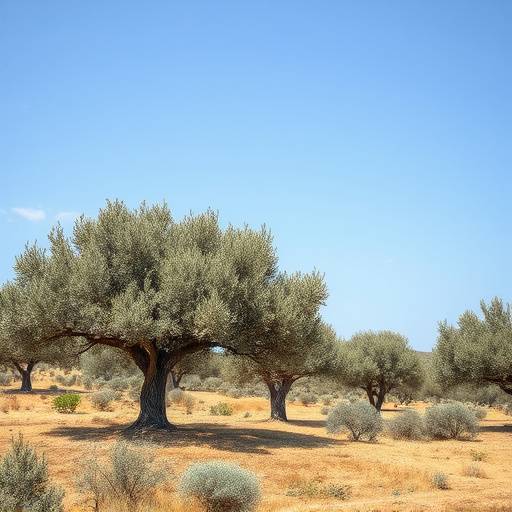 Paesaggio tipico della Puglia con ulivi secolari