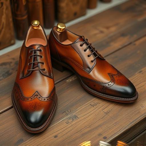 Paio di scarpe in pelle artigianali fatte a mano a Napoli