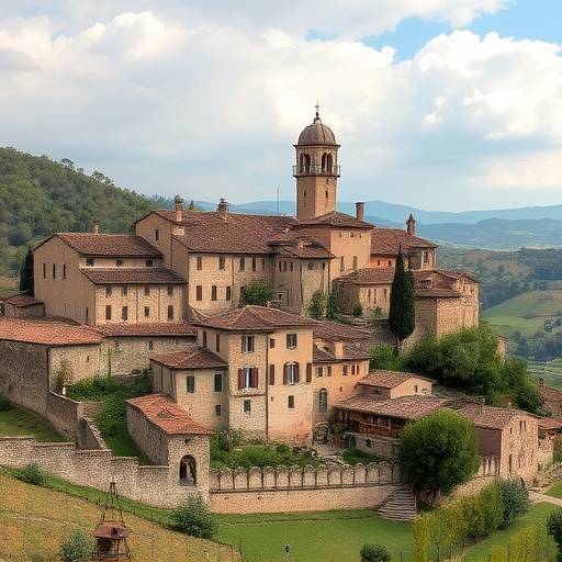 Scorcio di un borgo medievale in Umbria