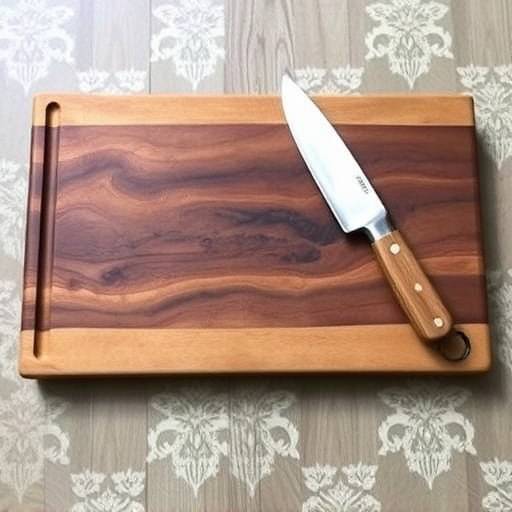 Tagliere in legno di noce fatto a mano per salumi e formaggi