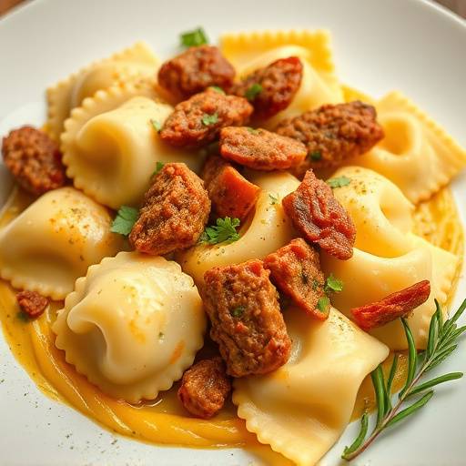 Tortellini ripieni di carne della tradizione emiliana