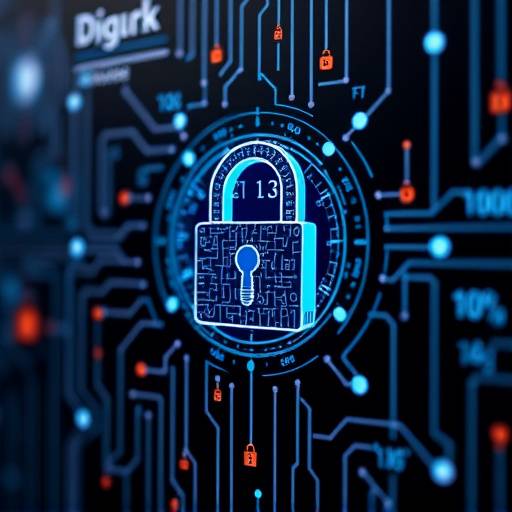 Un lucchetto che protegge informazioni digitali, simbolo di privacy e sicurezza