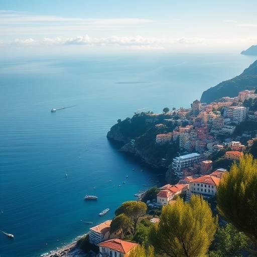 Veduta panoramica della Costiera Amalfitana